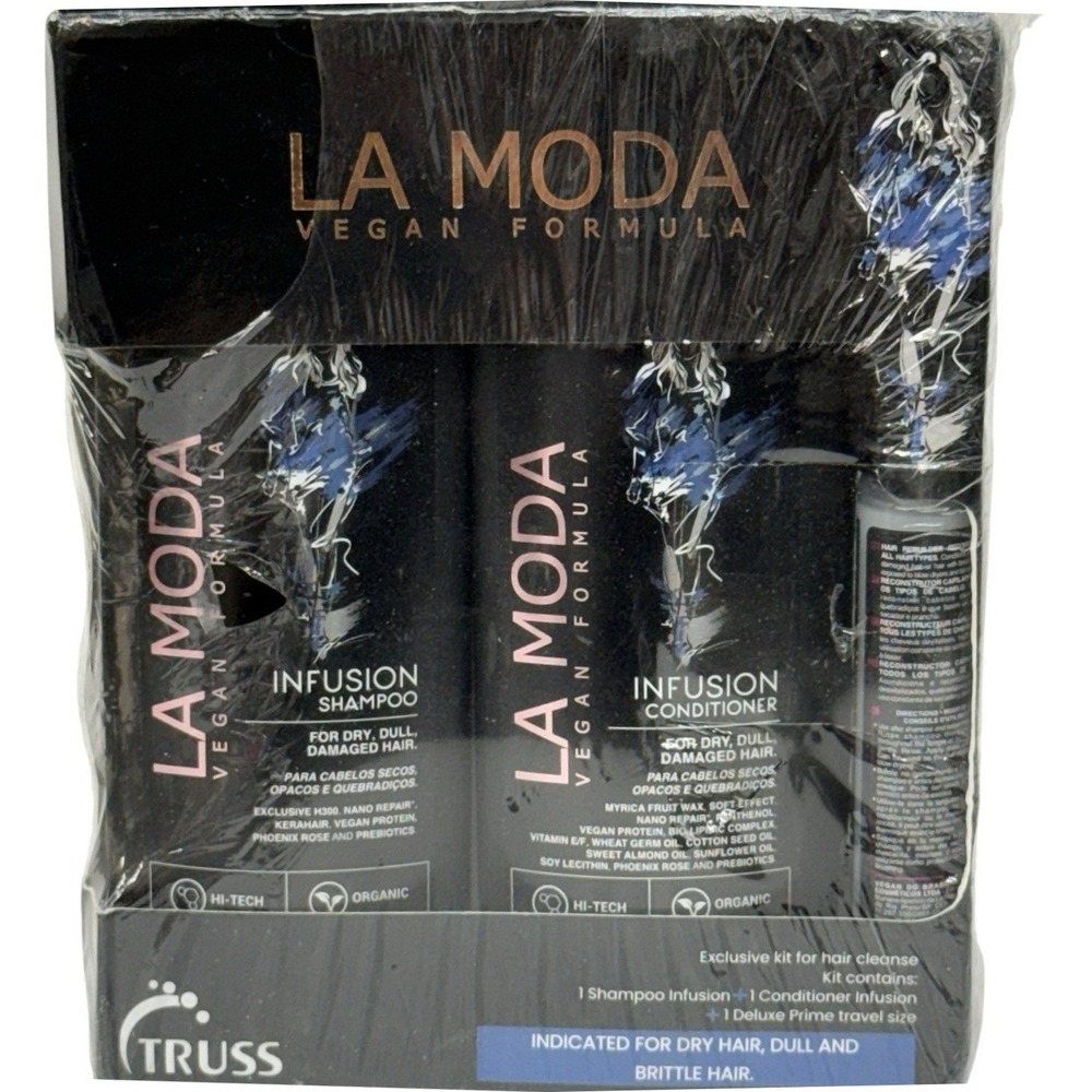 TRUSS La Moda Infusion Shampoo, Conditioner 300ml, Deluxe Prime Travel Sz